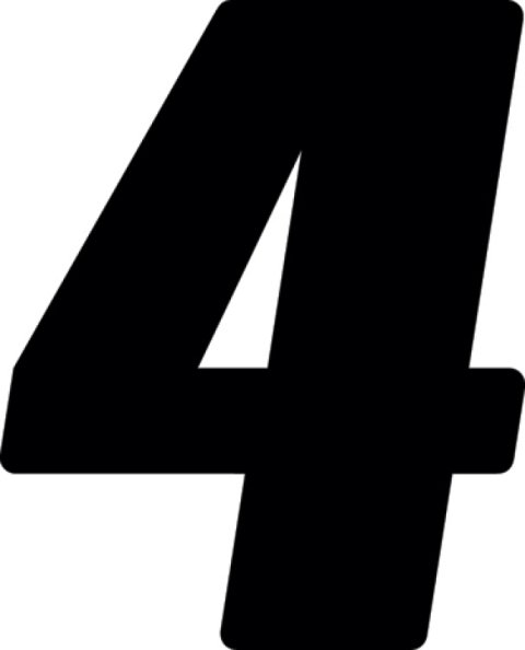Hardline Dirt Digits 3pk 5.5 in. - High Gloss Number 4 - Black thumbnail 2