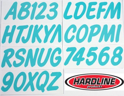Hardline Boat Lettering Registration Kit 3 in. - 400 Mint Solid thumbnail 1