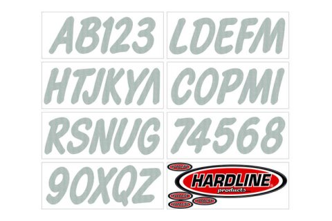 Hardline Boat Lettering Registration Kit 3 in. - 400 Silver Solid thumbnail 2