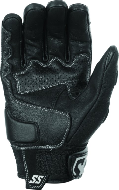 Speed and Strength Twist of Fate Leather Gloves Black/White - Small thumbnail 2