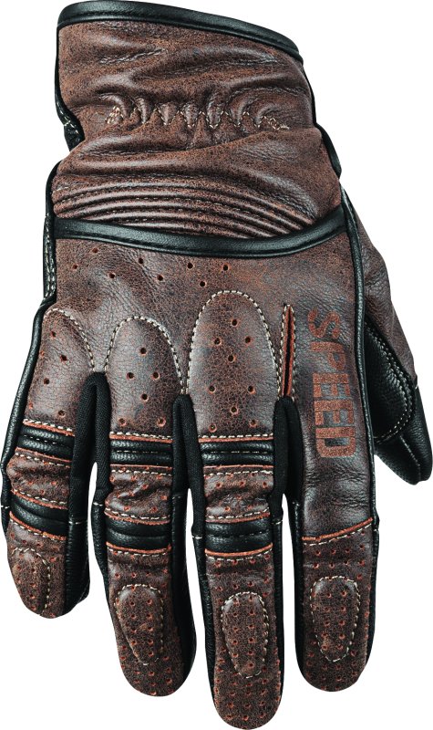 Speed and Strength Rust and Redemption Leather Gloves Brown - Large thumbnail 2