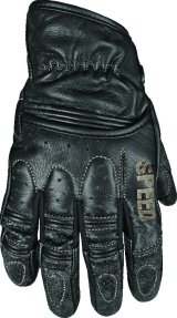 Speed and Strength Rust and Redemption Leather Gloves Black - Small thumbnail 6