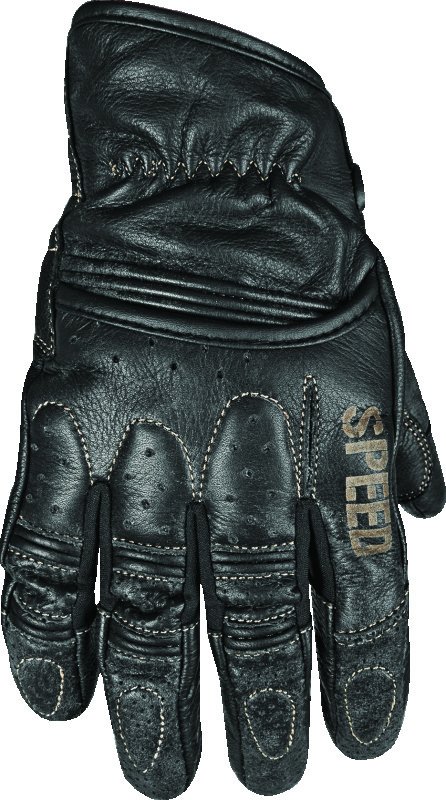 Speed and Strength Rust and Redemption Leather Gloves Black - Medium thumbnail 2