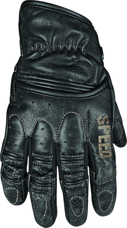 Speed and Strength Rust and Redemption Leather Gloves Black - XL thumbnail 1