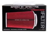 Spectre Adjustable Conical Air Filter 9-1/2in. Tall (Fits 3in. / 3-1/2in. / 4in. Tubes) - Red thumbnail 9