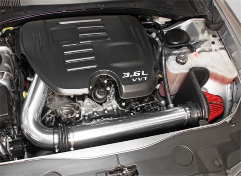 Spectre 11-17 Challenger/Charger 3.6L Air Intake Kit - Polished w/Red Filter thumbnail 6