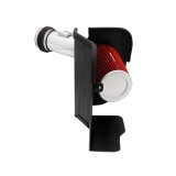 Spectre 03-07 Ford SD V8-6.7L DSL Air Intake Kit - Polished w/Red Filter thumbnail 1