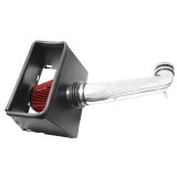Spectre 03-08 Dodge RAM 1500/2500 V8-4.7/5.7L F/I Air Intake Kit - Clear Anodized w/Red Filter thumbnail 1