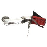 Spectre 05-09 Ford Mustang GT V8-4.6L F/I Air Intake Kit - Polished w/Red Filter thumbnail 1