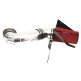 Spectre 05-09 Ford Mustang GT V8-4.6L F/I Air Intake Kit - Polished w/Red Filter thumbnail 2