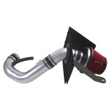 Spectre 05-09 Ford Mustang V6-4.0L F/I Air Intake Kit - Clear Anodized w/Red Filter thumbnail 1