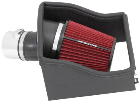 Spectre 12-14 Ford F150 V6-3.5L F/I Air Intake Kit - Polished w/Red Filter thumbnail 1