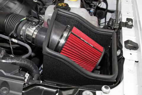 Spectre 12-14 Ford F150 V6-3.5L F/I Air Intake Kit - Polished w/Red Filter thumbnail 3