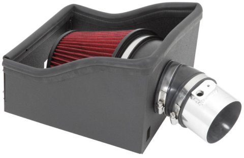 Spectre 12-14 Ford F150 V6-3.5L F/I Air Intake Kit - Polished w/Red Filter thumbnail 8