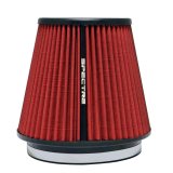 Spectre HPR Conical Air Filter 6in. Flange ID / 7.313in. Base OD / 7in. Tall - Red thumbnail 1