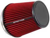 Spectre HPR Conical Air Filter 6in. Flange ID / 7.313in. Base OD / 7in. Tall - Red thumbnail 2