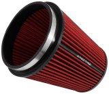 Spectre HPR Conical Air Filter 6in. Flange ID / 7.719in. Base OD / 8.5in. Tall - Red thumbnail 2