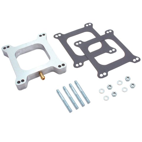 Spectre Carburetor Spacer - 1in. Open w/Tube Aluminum thumbnail 2