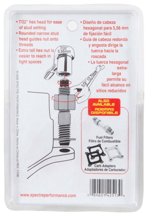 Spectre Carburetor Stud Kit w/Hardware 1-1/2in. thumbnail 5