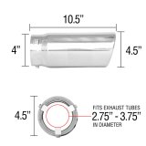 Spectre Exhaust Tip 4-1/2in. OD / Slant thumbnail 5