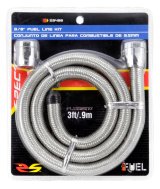 Spectre Stainless Steel Flex Fuel Line 3/8in. ID - 3ft. w/Chrome Clamps thumbnail 5