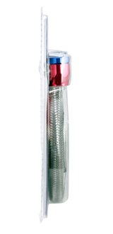 Spectre Stainless Steel Flex Fuel Line 3/8in. ID - 3ft. w/Clamps Red/Blue thumbnail 3