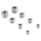 Spectre Pipe Plug Kit - Includes (2) 1/8in. / (2) 1/4in. / (2) 3/8in. / (2) 1/2in. Plugs - Chrome thumbnail 2