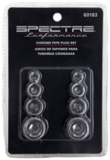Spectre Pipe Plug Kit - Includes (2) 1/8in. / (2) 1/4in. / (2) 3/8in. / (2) 1/2in. Plugs - Chrome thumbnail 3