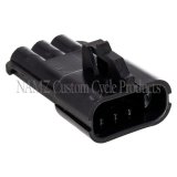 NAMZ Delphi-Packard Weatherpack 3-Position Male Wire Connector w/Seals thumbnail 2