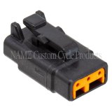 NAMZ Deutsch DTM 3-Position Plug w/3 Stamped Terminals & Wedgelock - Black (HD 74113-98BK) thumbnail 1