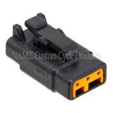 NAMZ Deutsch DTM 3-Position Plug w/3 Stamped Terminals & Wedgelock - Black (HD 74113-98BK) thumbnail 2
