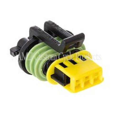 NAMZ 06-23 V-Twin Delphi OEM Speedometer Sensor/Siren Connector w/Terminals (HD 72064-06) thumbnail 1