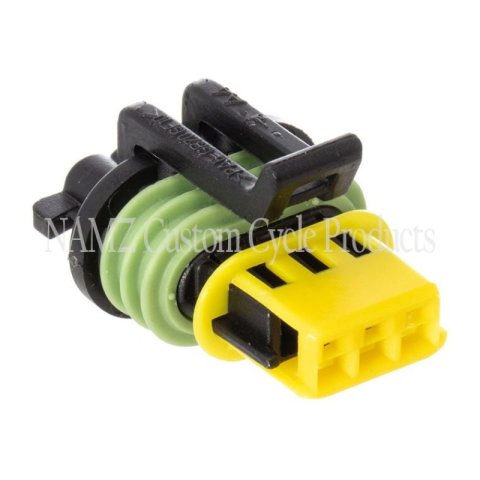 NAMZ 06-23 V-Twin Delphi OEM Speedometer Sensor/Siren Connector w/Terminals (HD 72064-06) thumbnail 2