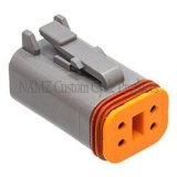 NAMZ Deutsch DT Series 4-Wire Plug & Wedgelock - Grey (Repl. HD 72134-94GY) thumbnail 2