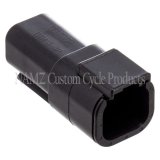 NAMZ Deutsch DTM 4-Position Receptacle w/4 Stamped Terminals & Wedgelock - Black (HD 74104-98BK) thumbnail 1