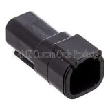 NAMZ Deutsch DTM 4-Position Receptacle w/4 Stamped Terminals & Wedgelock - Black (HD 74104-98BK) thumbnail 2