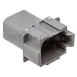 NAMZ Deutsch DT Series 8-Wire Receptacle & Wedgelock - Gray (HD 72128-94GY) thumbnail 1