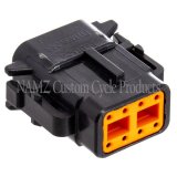 NAMZ Deutsch DTM 8-Position Black Plug w/(8) Stamped Terminals & Wedgelock (HD 74118-98BK) thumbnail 2