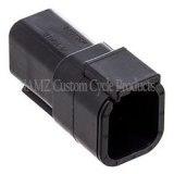 NAMZ Deutsch DTM 6-Position Receptacle w/6 Stamped Terminals & Wedgelock - Black (HD 74106-98BK) thumbnail 1