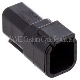 NAMZ Deutsch DTM 6-Position Receptacle w/6 Stamped Terminals & Wedgelock - Black (HD 74106-98BK) thumbnail 2