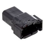 NAMZ Deutsch DTM 8-Position Receptacle w/8 Stamped Terminals & Wedgelock - Black (HD 74108-98BK) thumbnail 1