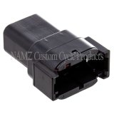 NAMZ Deutsch DTM 8-Position Receptacle w/8 Stamped Terminals & Wedgelock - Black (HD 74108-98BK) thumbnail 2