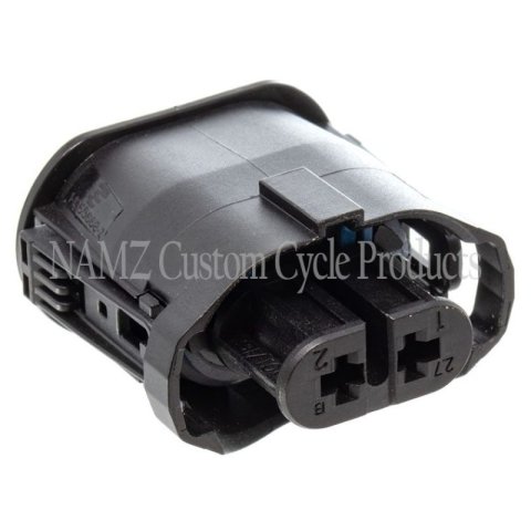 NAMZ V-Twin VROD Models OEM Headlight Connector w/Wire Seals & Terminals - Black (HD 72449-01) thumbnail 1