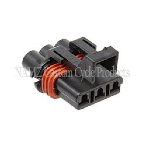 NAMZ Delphi-Packard Weatherpack 3-Position Female Wire Connector w/Seals thumbnail 1