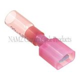 NAMZ Heat Sealable .25in. Male Quick Disconnect Terminals 22-18g (25 Pack) thumbnail 1