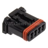 NAMZ JAE MX-1900 4-Position Female Black Socket Housing (HD 72908-11) thumbnail 1
