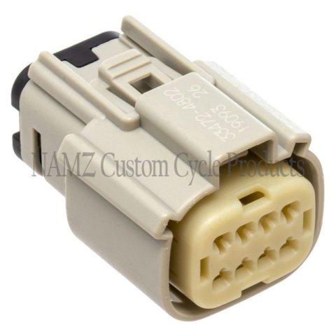 NAMZ 07-23 XL/FX/Road King Main Harness Molex MX-150 8-Pos Female Connector - Gray (HD 72469-07GY) thumbnail 1