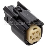 NAMZ 07-23 V-Twin Molex MX-150 4-Position Female Connector - Black (HD 72177-07BK) thumbnail 1
