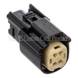 NAMZ 07-23 V-Twin Molex MX-150 4-Position Female Connector - Black (HD 72177-07BK) thumbnail 2