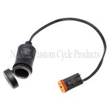 NAMZ 94-13 FLHR/FLT/FLTR/FLHT/FLHX & Trike Models Plug-N-Play Power Port w/Dust Cover (HD 91843-97) thumbnail 2